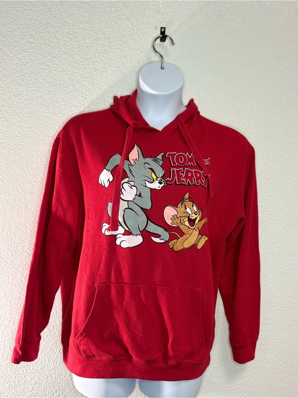 Red Tom & Jerry Graphic Hoodie